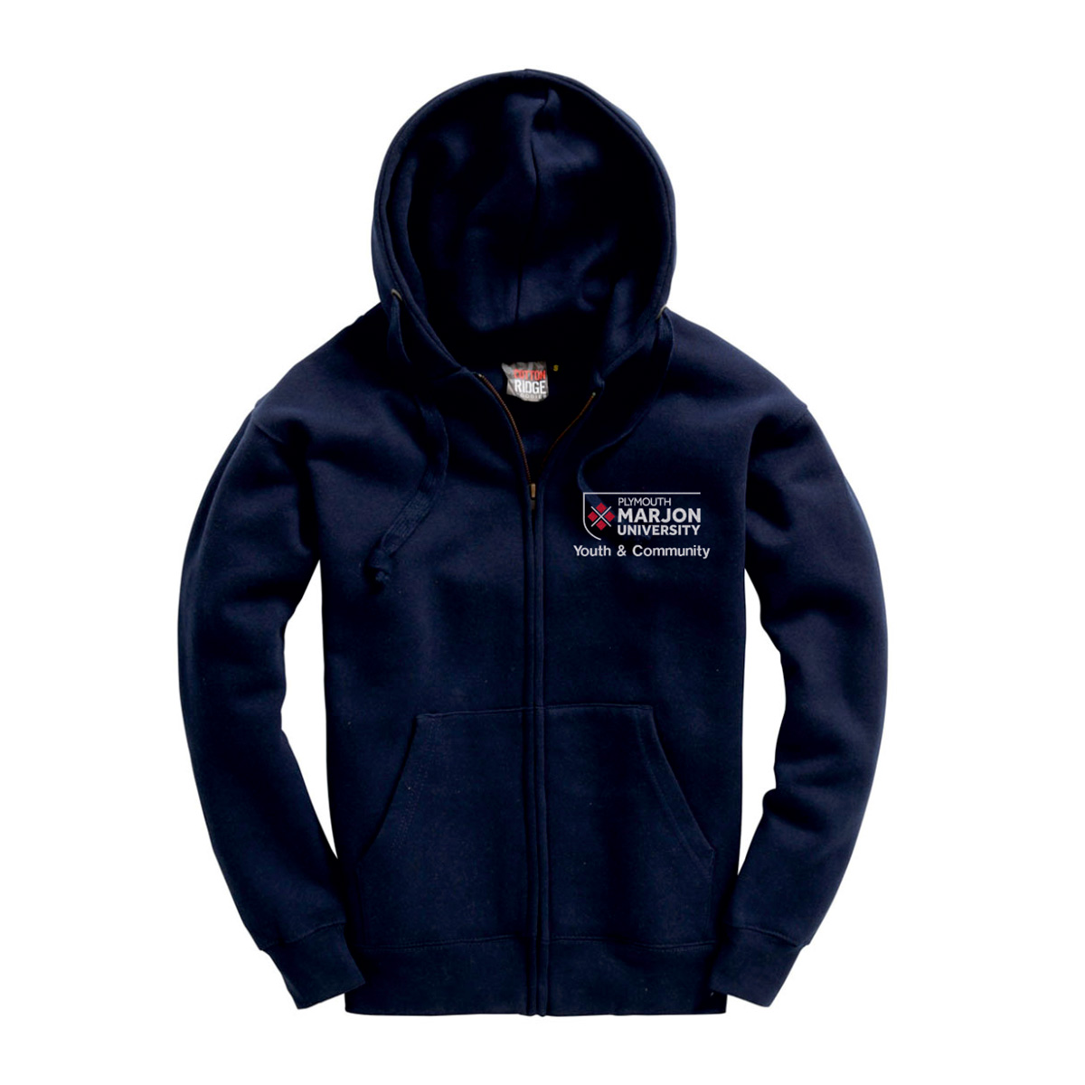 W88 Adult Zip Hooded top - Marjons Youth & Community - Image 3