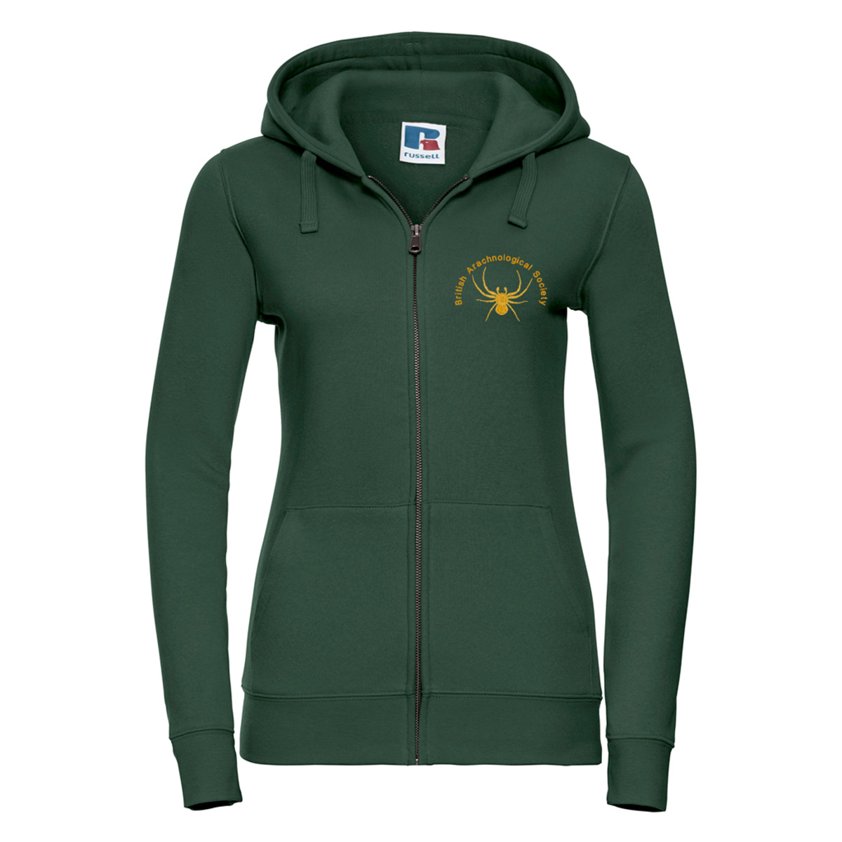 266F Female Fit Zip Hooded Sweatshirt - British Arachnological Society - Image 4