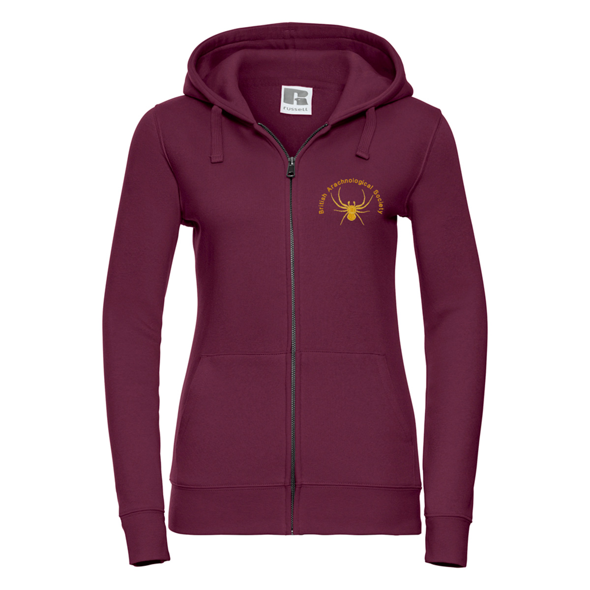266F Female Fit Zip Hooded Sweatshirt - British Arachnological Society - Image 3