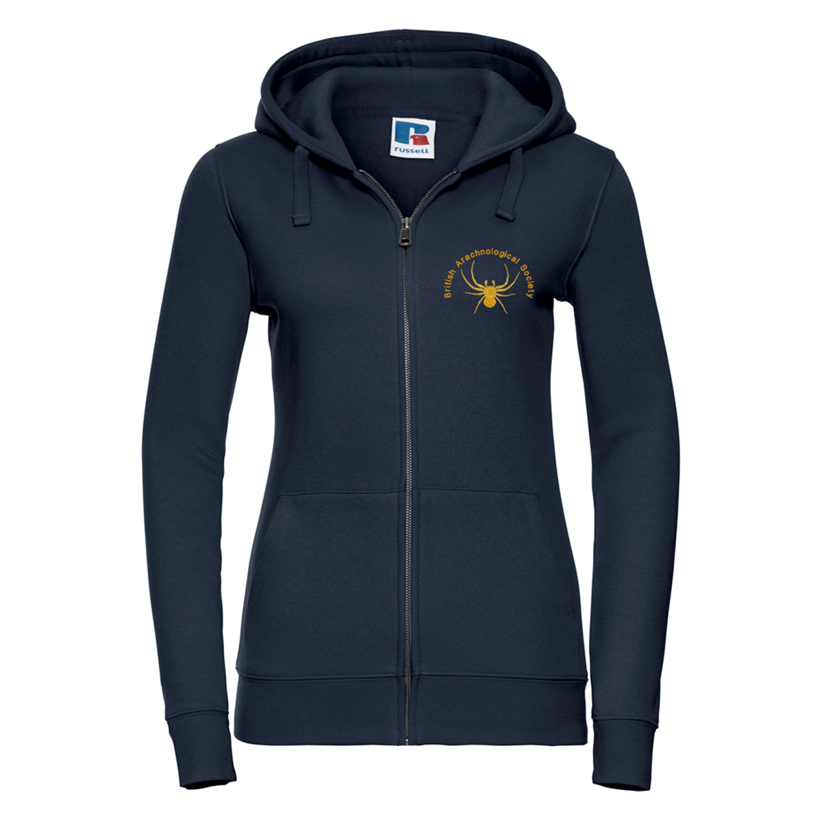 266F Female Fit Zip Hooded Sweatshirt - British Arachnological Society - Image 2