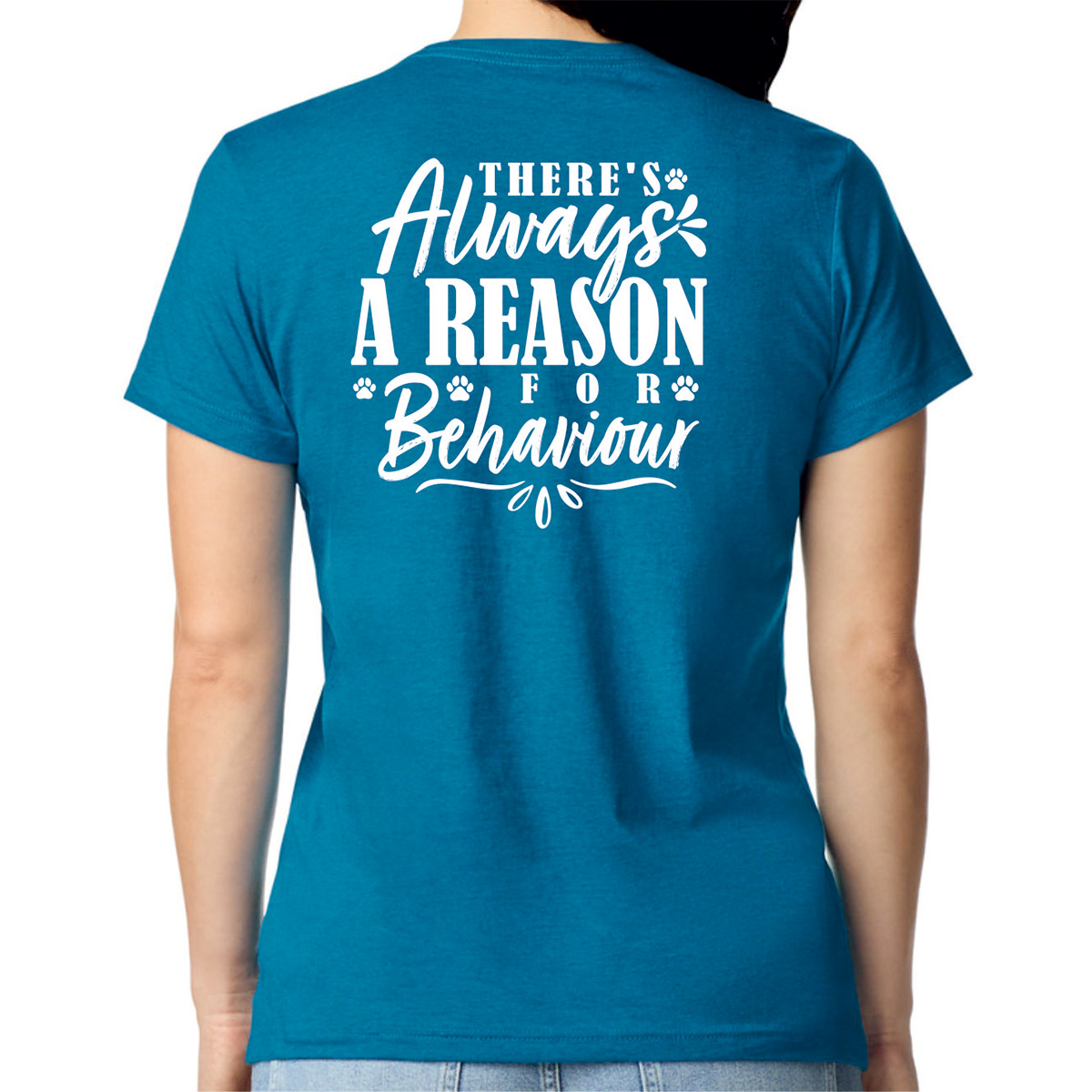 GD72 Collie Collective Graphic Female Fit T-Shirt There’s Always A Reason For Behaviour - Image 6